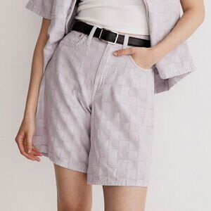 NWT Madewell Checkerboard Jacquard Bermuda Shorts